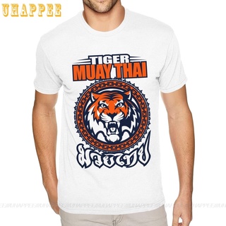 เสื้อยืดแขนสั้น พิมพ์ลาย Tiger Muay Thai 3 Thailand Martial Art สําหรับผู้ชาย