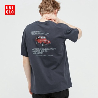 Uniqlo UT เสื้อยืด แขนสั้น พิมพ์ลายรถยนต์ สําหรับผู้ชาย ผู้หญิง 451489