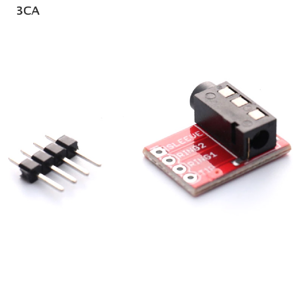 3CA 3.5mm Plug Jack Stereo Plastic + Metal TRRS Headset Audio Socket ...