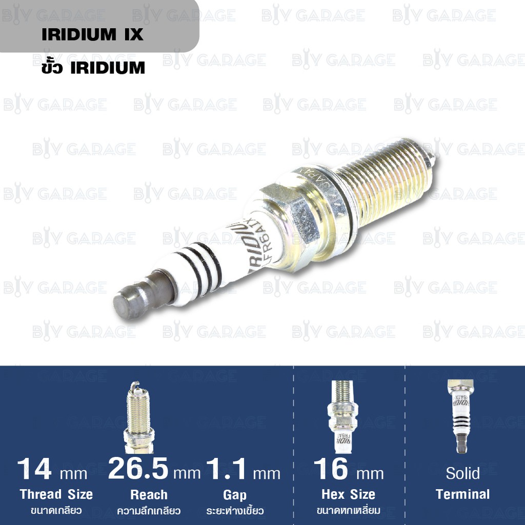 ngk-หัวเทียนขั้ว-iridium-lfr6aix-11-6-หัว-ใช้สำหรับรถยนต์-made-in-japan