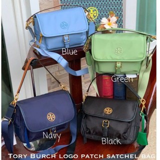 Tory Burch logo patch satchel bag
