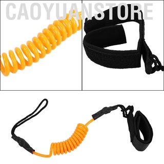 Caoyuanstore Kayak Stand Up Paddle Surfing Leash  Safety Coiled Spring PU Leg Foot Rope for Surfboard Accessory