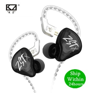 ใหม่ KZ ZST X 1BA 1DD หูฟังอินเอียร์ ไฮบริด HIFI ตัดเสียงรบกวน KZ ZSTX ZSN X ZSX ZS10 ES4 V80 C12