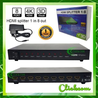 Black N HDMI Splitter 1 : 8 (3 D Support)