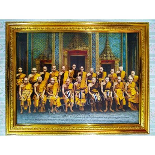 ภาพมงคล รวมพระเกจิอาจารย์ดังใส่กรอบทองสวยงามมากๆ ขนาดรวมกรอบ18x23นิ้ว