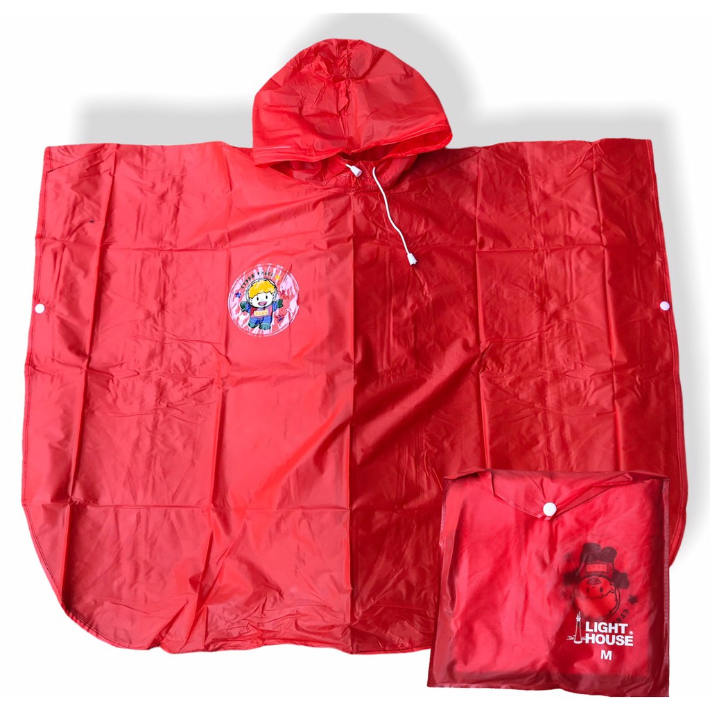 เสื้อกันฝนแบบค้างคาว-สีแดง-jk-00870