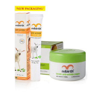 Rebirth Anti-Wrinkle Eye Gel with Vitamin E 30g.+Rebirth Lanolin Anti-Wrinkle Cream 100 g.