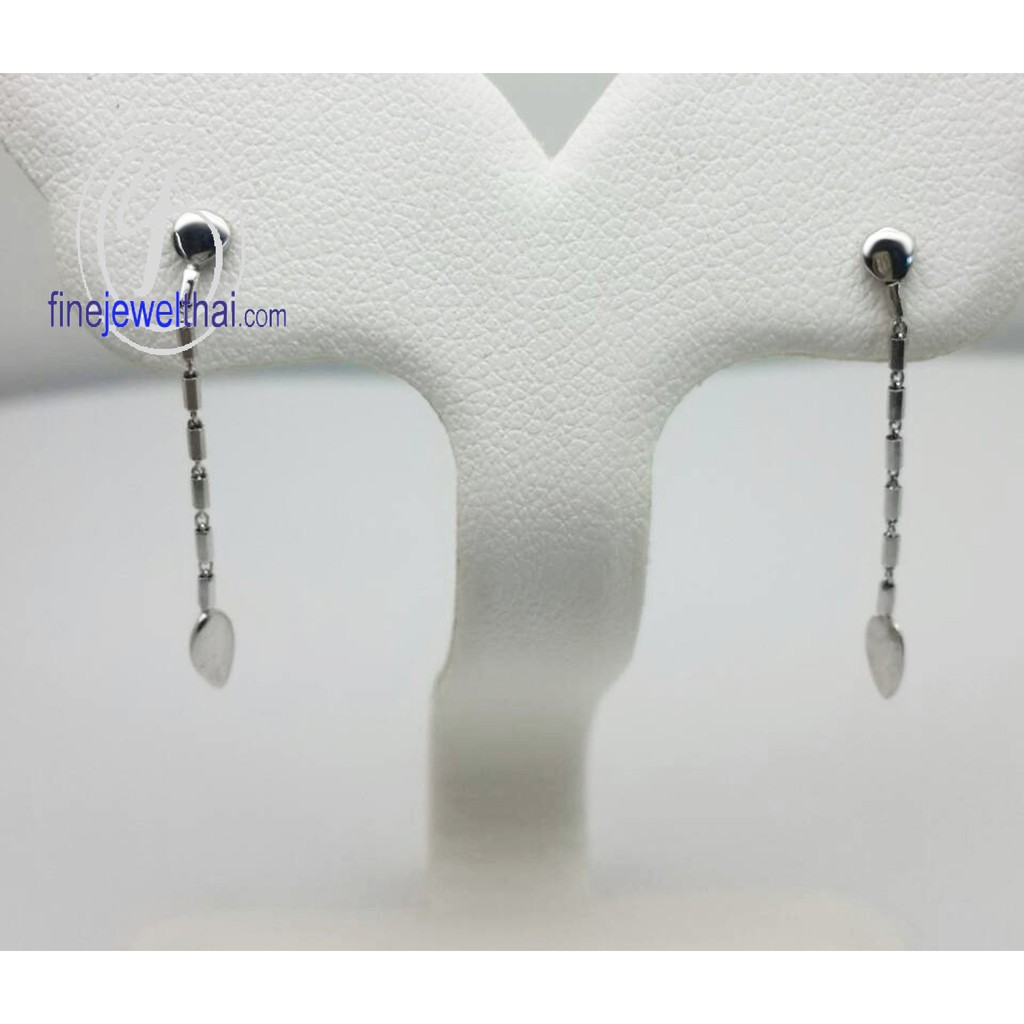 finejewelthai-ต่างหู-ต่างหูทองคำขาว-พร้อมใบรับรอง-white-gold-stud-earring-e3074wg