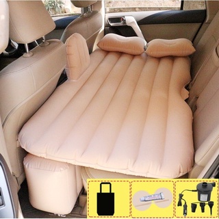 d_coutdoor เบาะที่นอนในรถ สำหรับรถยนต์ แถมฟรีที่สูบลมไฟฟ้า+หมอนเป่าลม2ใบ+แผ่นเเปะกันรั่ว car air bed