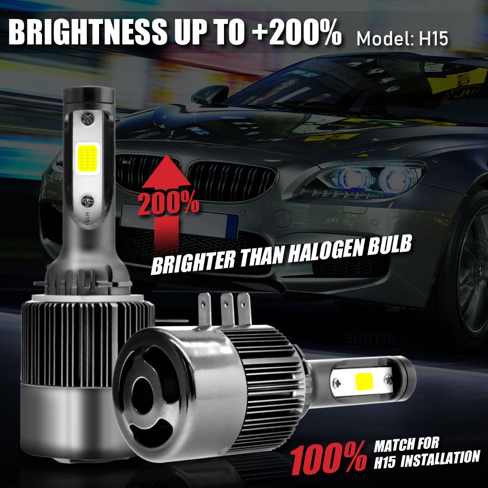 cartnt-หลอดไฟหน้ารถยนต์-led-h15-6000k-12v-22000lm-110w-สีขาว-สําหรับ-vw-audi-bmw-mercedes-benz-1-คู่