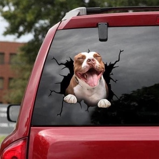 สติ๊กเกอร์ ทะลุมิติ ลายน้องหมา น้องแมว สติ๊กเกอร์ PVC กันน้ำ กันแดด กันฝน สติกเกอร์ติดรถยนต์ เพิ่มสีสัน ให้รถที่คุณรัก