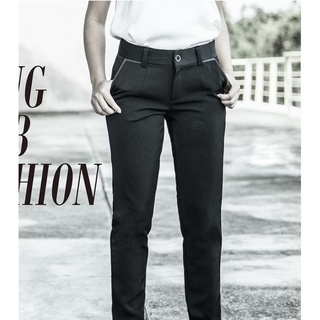 สินค้า 🔥ขายดีที่สุด🔥 กางเกงทำงานผู้หญิง กางเกงทำงานขายาว กางเกงทำงานกระเป๋าเฉียง ไซส์ S-3XL พร้อมส่ง