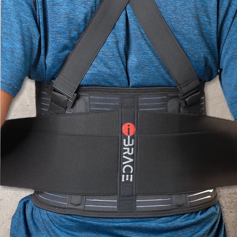 ภาพหน้าปกสินค้าBack Support iBrace Back Support Belt  ไอเบรซ เข็มขัดพยุงหลัง ช่วยป้องกันและลดอาการปวดหลัง เข็มขัดยกของ ใส่สบาย
