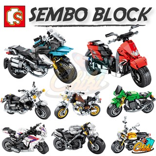 ชุดตัวต่อ SEMBO BLOCK ชุดรถมอเตอร์ไซค์ 4 คัน สุดเท่ SET2