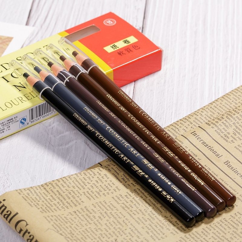 ภาพหน้าปกสินค้าพร้อมส่ง  ดินสอเขียนคิ้ว HENGSI 1818 Coloured Soft Cosmetic Art Eyebrow Pencil แบบดึงเชือก กันน้ำ กันเหงื่อ จากร้าน cho_mamuang บน Shopee