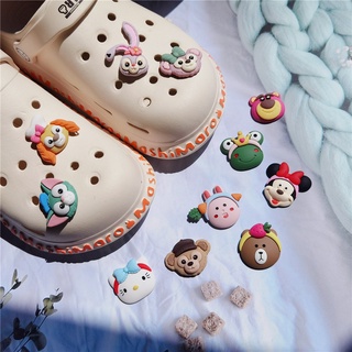 หมุดตกแต่งรองเท้า ลายการ์ตูน StellaLua Hello Kitty Jibitz Croc Duffy สำหรับเด็ก