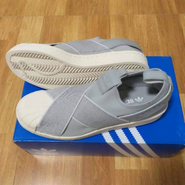 มือ-1-adidas-slip-on-สีเทา-ของแท้-100