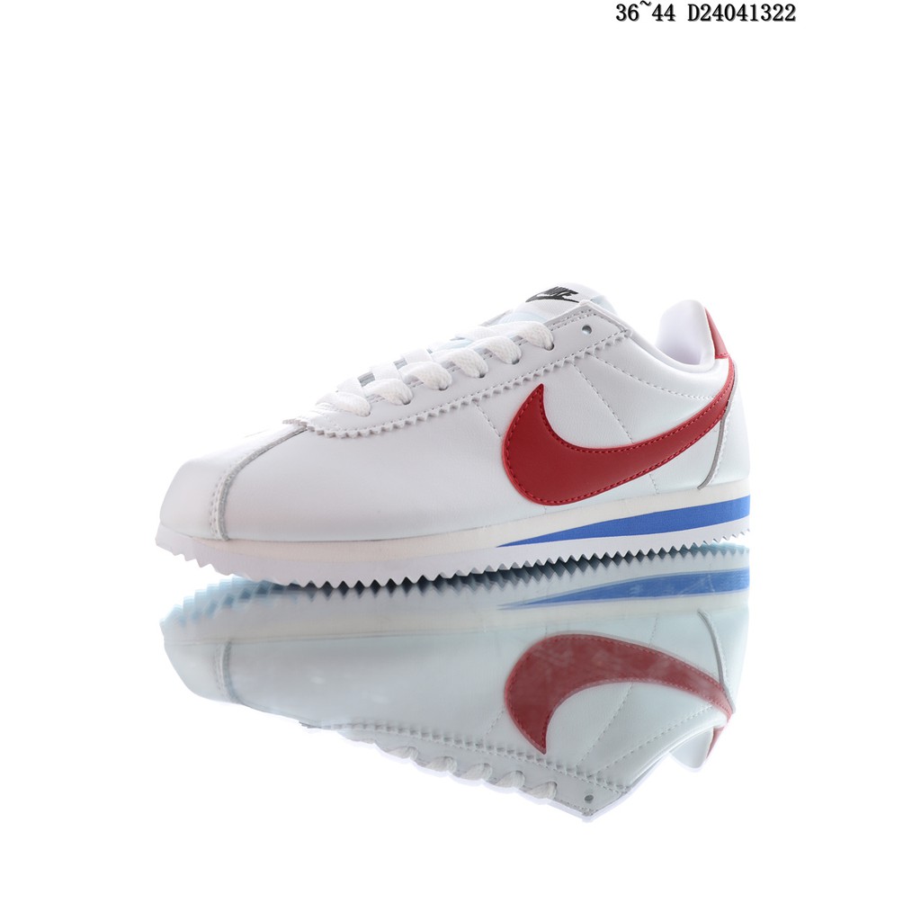 รองเท้าวิ่ง-nike-classic-cortez-nylon-prem-white-blue-red-forrest-gump-retro-sports