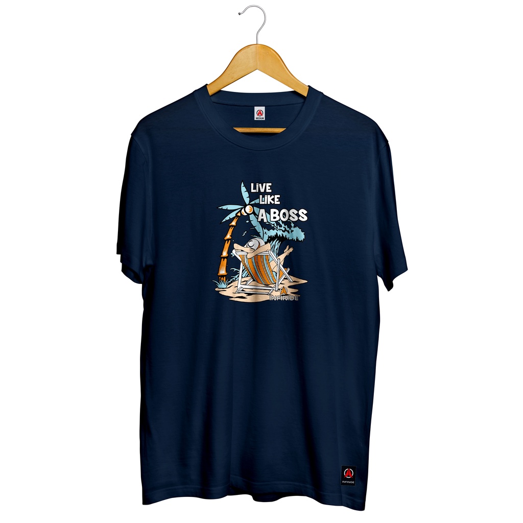 เสื้อยืดผ้าฝ้ายพิมพ์ลาย-ใหม่-เสื้อยืดลําลอง-แขนสั้น-พิมพ์ลายภูเขา-infinide-live-like-a-bos-24s-สําหรับผู้ชาย-ผู้หญิง-ของ