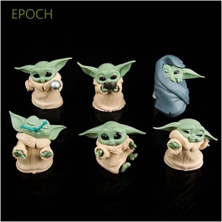 Epoch ชุดของเล่นฟิกเกอร์ The Mandalorian Baby Yoda Baby 6 ชิ้น / ชุด