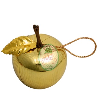 ของประดับ ของตกแต่งเทศกาลคริสต์มาสต์ บอลแอ็ปเปิ้ลจิ๋วทอง 40 มม. (6 ชิ้น/กล่อง) 014-01