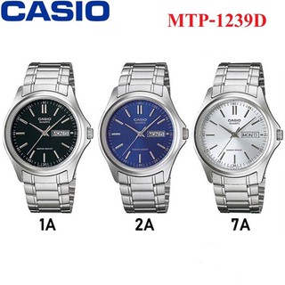 ราคาCasio Standard นาฬิกาข้อมือผู้ชาย  รุ่น MTP-1239D,MTP-1239D-1ADF,MTP-1239D-2ADF,MTP-1239D-7ADF,MTP-1239D-1A,MTP-1239D-2A