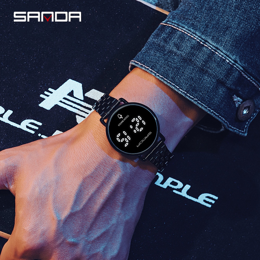 sanda-นาฬิกาข้อมือดิจิทัล-อิเล็กทรอนิกส์-หน้าจอสัมผัส-led-กันน้ํา-สไตล์สปอร์ต-แฟชั่นสําหรับผู้ชาย
