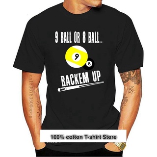 T-shirt  เสื้อยืด พิมพ์ลาย Billiards 9 Ball Or 8 Ball สําหรับผู้ชายS-5XL