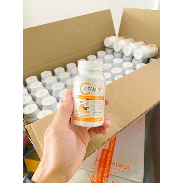 ภาพหน้าปกสินค้า(วิตามินซี) หมดอายุ 03/2025 (บูมวิตามินซี 1000mg) Boom Vitamin C Complex 1 กระปุก x 30 Capsules วิตามินซีธรรมชาติ จากร้าน healthybyvitamin.supplements บน Shopee
