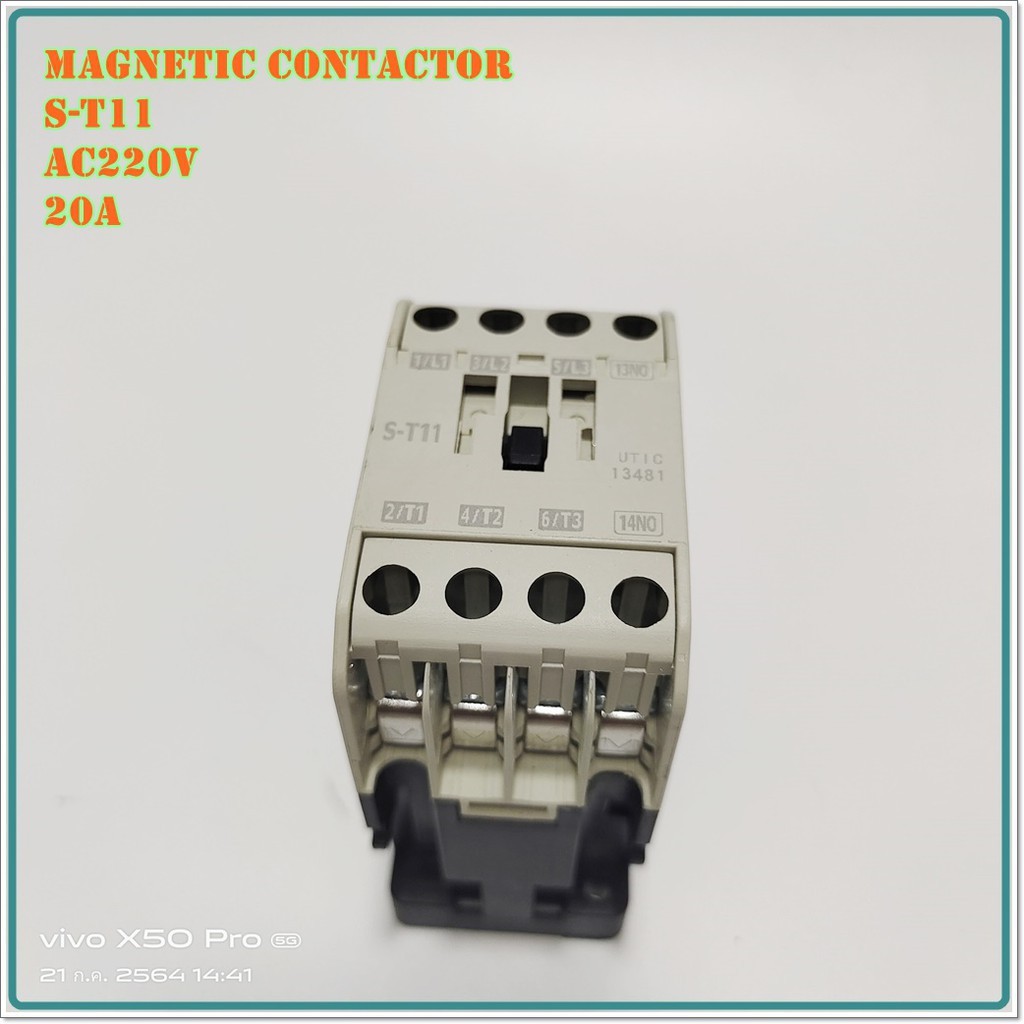 s-t10-s-t11-magnetic-contator-แมกเนติก-คอนแทกเตอร์-ac220v-50-60hz-ทนกระแส-20a-คอนแทกช่วย-1no-สินค้าคุณภาพภาพพร้อมส่ง