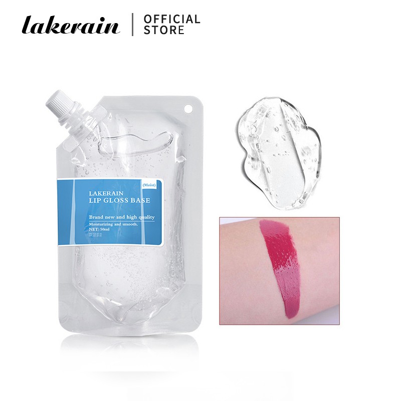 Lakerain 50ml Clear Lip Gloss Base Gel Glaze วัสดุไม่มีกลิ่น