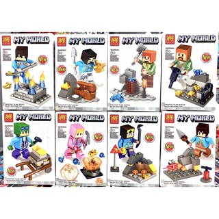 ชุดตัวต่อ No 33058 มายคราฟ Minecraft My World Minifigures 8 แบบ ji