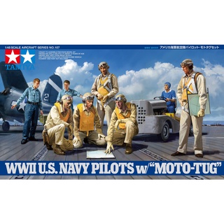 โมเดลประกอบ Tamiya 1/48 TA61107 WWII U.S.NAVY PILOTS w/