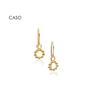 CASO Jewelry ต่างหูทรงบอลสีทอง แบบห้อย ใส่ได้ทุกวัน Blooming earring - drop earring 18k gold plated on brass