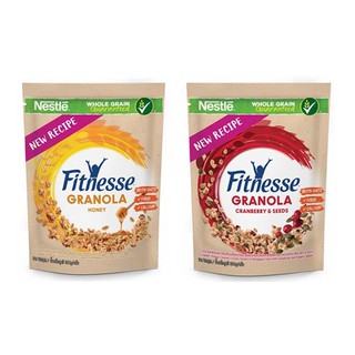 (มี 2 รสชาติ) Nestle Fitnesse Granola Wholegrain Oats เนสท์เล่ ฟิตเนสส์ กราโนล่า อาหารเช้าซีเรียลข้าวโอ๊ต 300 กรัม