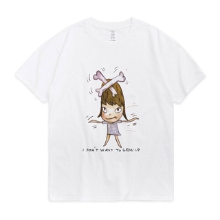 เสื้อยืดโอเวอร์ไซส์Yoomo เสื้อยืดพิมพ์ลาย Nara I Dont Want To Grow Up แฟชั่นฤดูร้อน 2021 สําหรับผู้ชายและผู้หญิงS-3XL