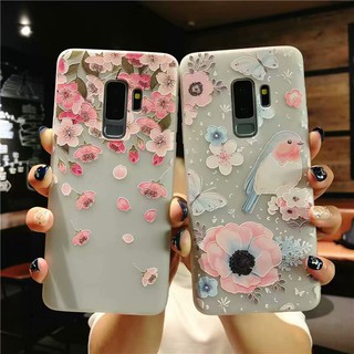 เคสโทรศัพท์มือถือลายดอกไม้สำหรับ Samsung Galaxy S 9 S 8 Plus A 70 A 50 30 A 20 A 80 A 90 3D