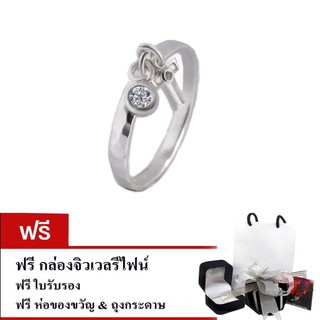 Finejewelthai แหวนเพชร-แหวนเงินแท้-เพชรสังเคราะห์/Diamond-CZ-Silver925-Ring - R1228cz-2