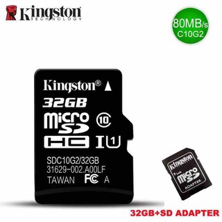 สินค้า Kingston คุณภาพสูง class 10 32GB MicroSDXC Micro sd การ์ด Cartao De Memoia สำหรับโทรศัพท์/แท็บเล็ต/PC