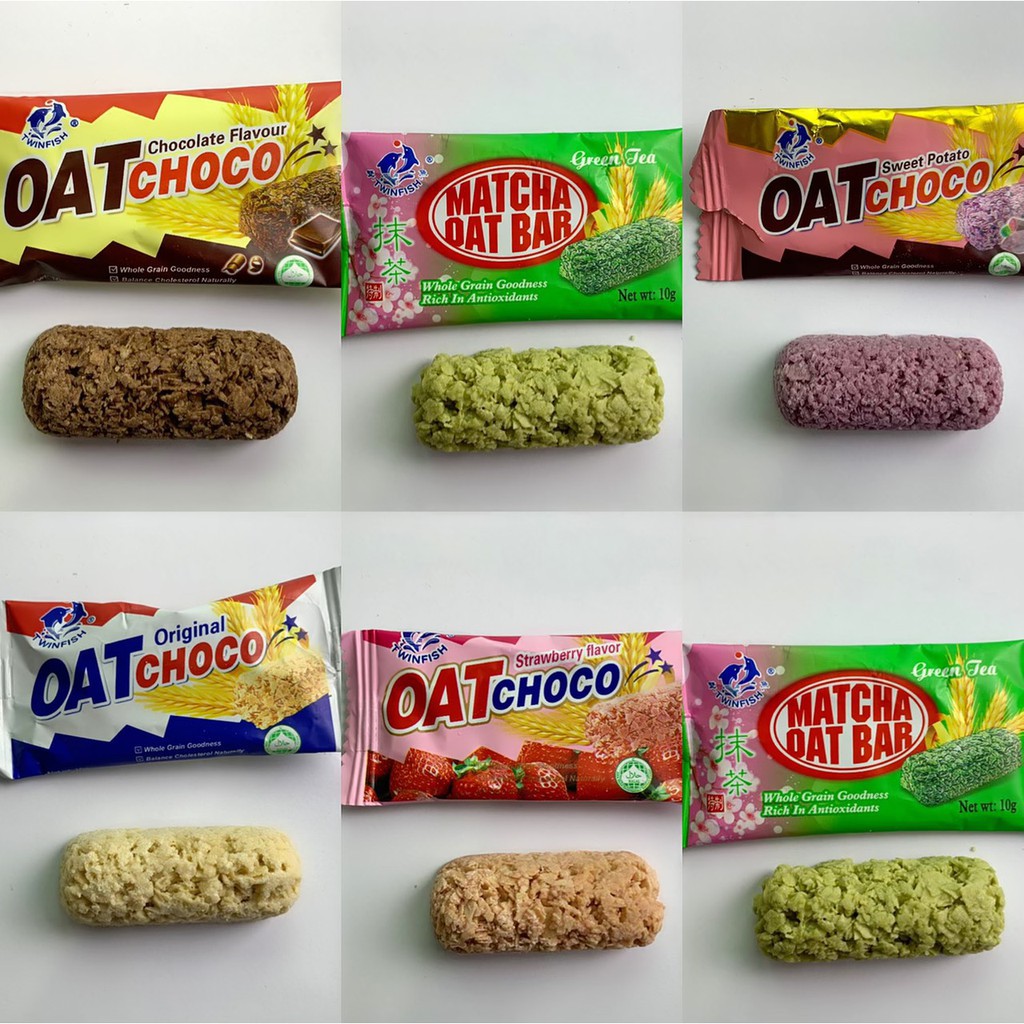 ภาพสินค้าข้าวโอ๊ตอัดแท่ง OAT Choco มี 6ร ส นม ช็อตโกแลต ชาเขียว ใบเตย มันม่วง สตอเบอรี่ (รุ่นแบ่งขาย) จากร้าน madamonly บน Shopee ภาพที่ 1