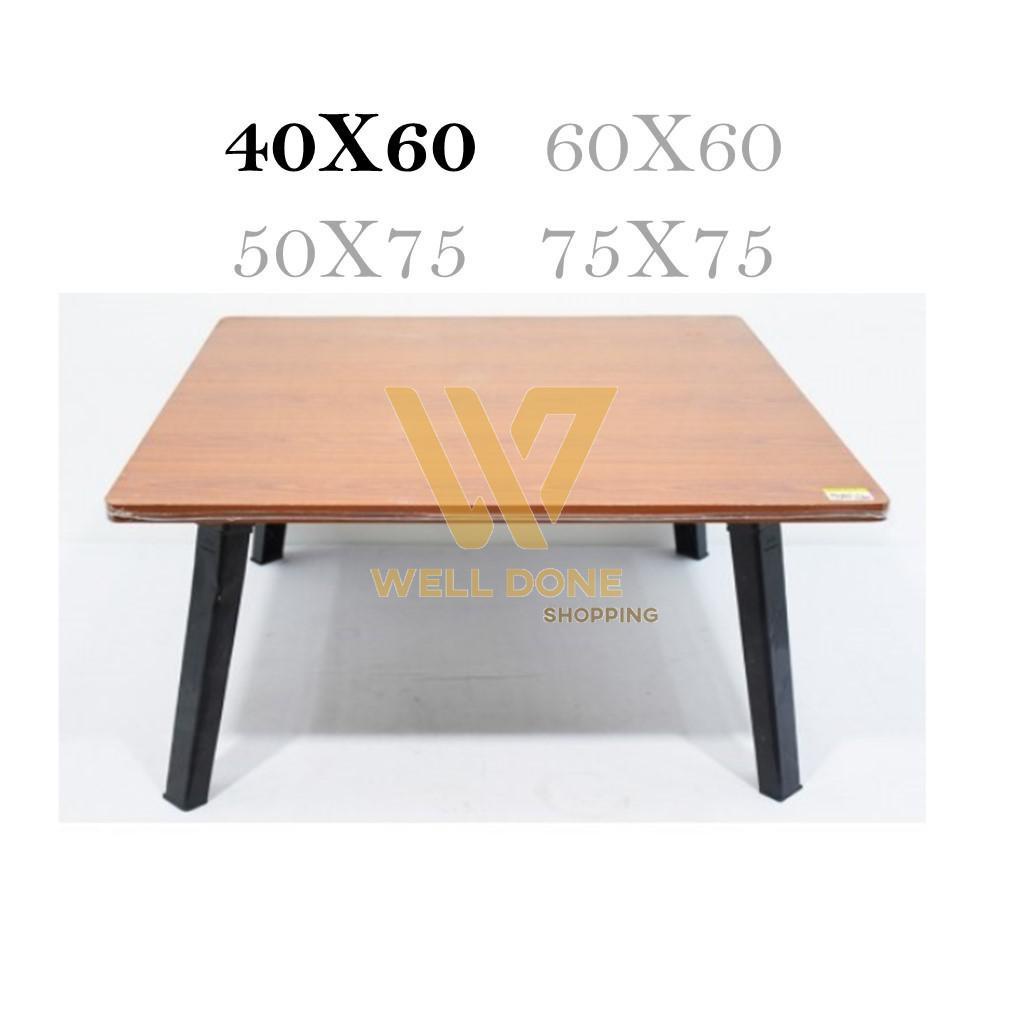 รูปภาพสินค้าแรกของโต๊ะญี่ปุ่น โต๊ะพับ 40x60 ซม ลายหินอ่อนขาว-ดำ, ไม้บีช-เมเปิ้ล ขาแข็งแรง กางง่าย หนาถึง 1.5 ซม wd99