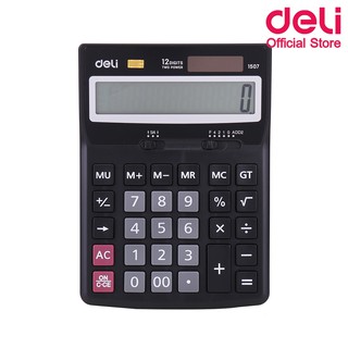 Deli 1507 calculator 12- digits เครื่องคิดเลขแบบตั้งโต๊ะ 12 หลัก รับประกัน 3 ปี!!! เครื่องคิดเลขยี่ห้อdeli เครื่องเขียน อุปกรณ์สำนักงาน