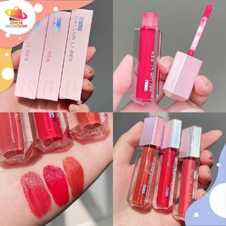 พร้อมส่ง!!! 💎 HLLR ลิปสติกโปร่งใสขนาดเล็กสีชมพูเพชรลิปเคลือบกำมะหยี่ ติดทนนาน บางเบา 💎[DKN]