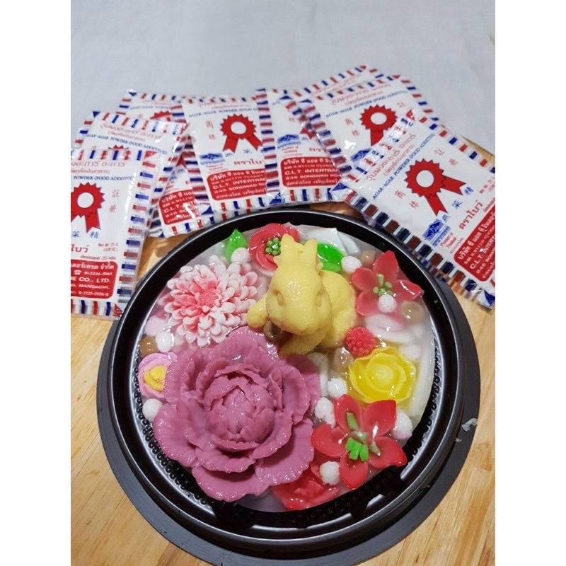 ภาพหน้าปกสินค้าผงวุ้น Agar Agar ตราโบว์ 25กรัม ผงวุ้นทำขนม จากร้าน chinatown_stuffs บน Shopee