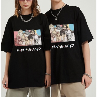 【Available】100% Pure Cotton Mens T-Shirts Summer Couple models Japanese Anime Attack on Titan Friend Levi Ackerman T S