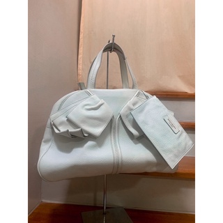 Used YSL Obi Bow Large Bowler Bag สีขาว