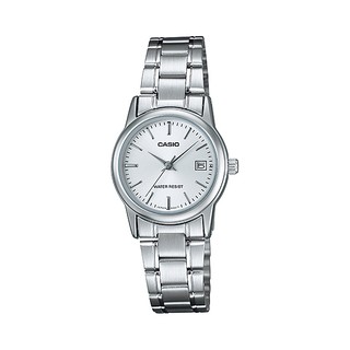 Casio นาฬิกาข้อมือผู้หญิง สีเงิน รุ่น LTP-V002D-7AUDF,LTP-V002D-7A,LTP-V002D