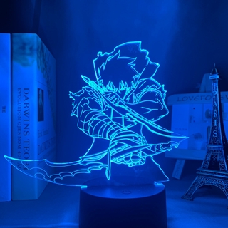 โคมไฟกลางคืน LED รูปการ์ตูนอนิเมะ 3d เปลี่ยนสีได้ พร้อมรีโมตคอนโทรล สําหรับตกแต่งห้องนอนเด็ก
