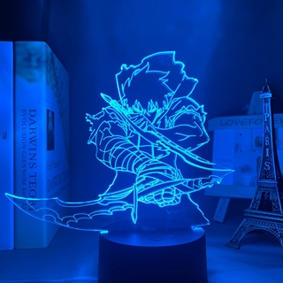 โคมไฟกลางคืน LED รูปการ์ตูนอนิเมะ 3d เปลี่ยนสีได้ พร้อมรีโมตคอนโทรล สําหรับตกแต่งห้องนอนเด็ก