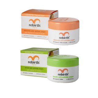 Rebirth ครีมรกแกะ (Original)สำหรับผิวแห้ง 100 ml.คู่กับ Rebirth Lanolin Anti-Wrinkle Cream 100 ml.